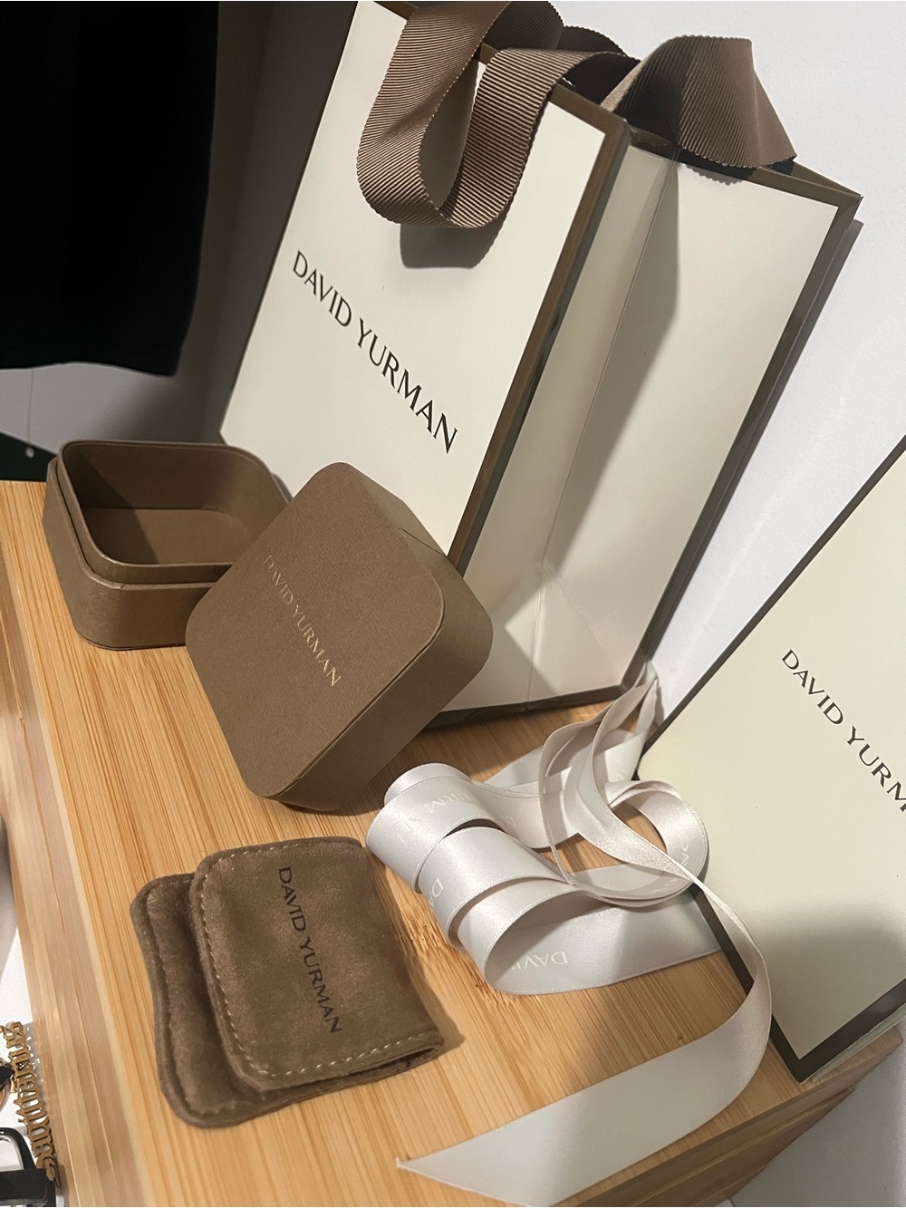 David Yurman Taupe and Cream Gift Box Set